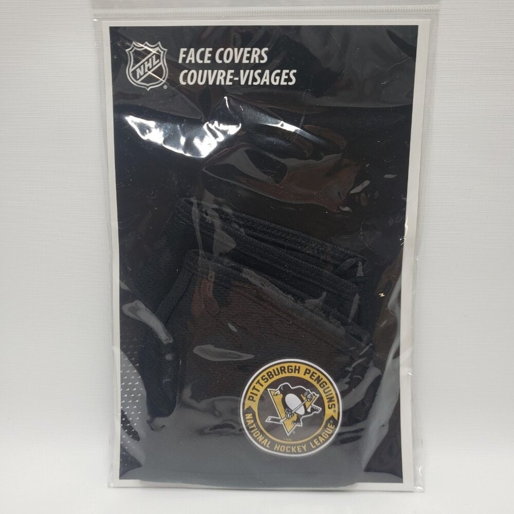 Pittsburgh Penguins NHL Team Face Covers Mustang Products Two Per Pack Unisex